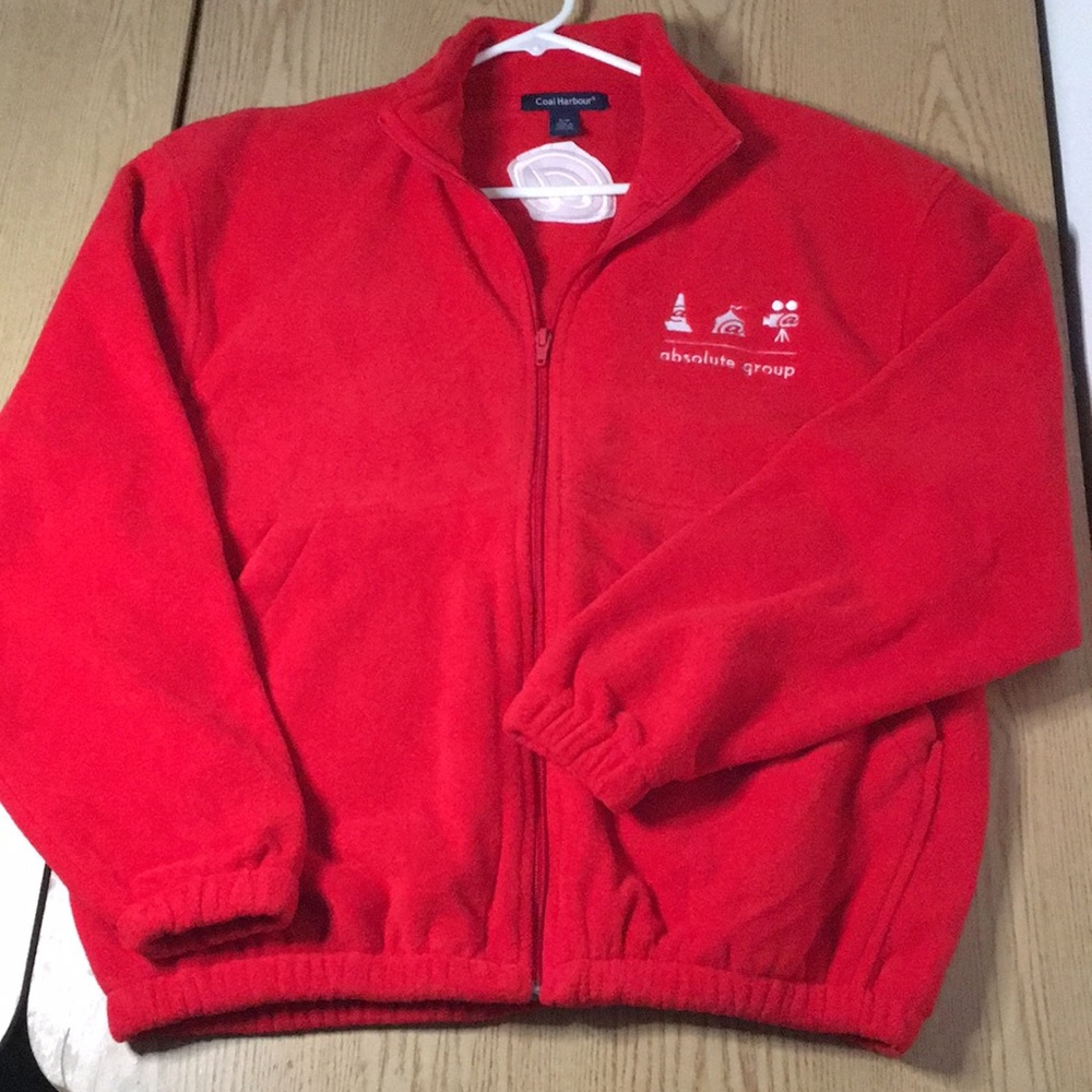 New Unisex Coal Harbour Zip-Up Fleece Jacket Red Sizes Small & Medium